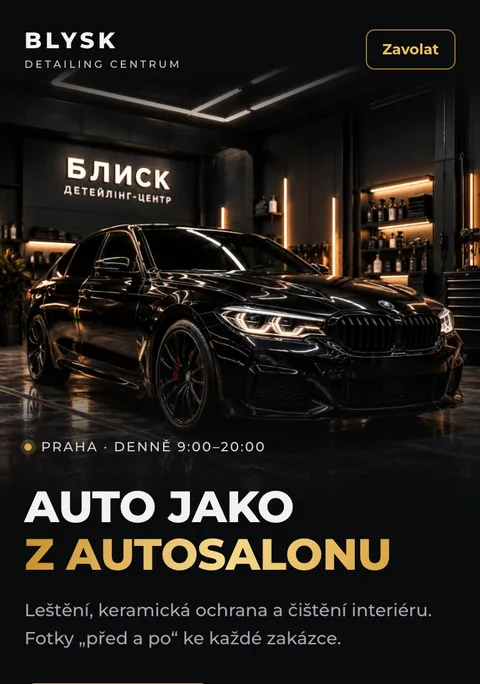 Ukázka webu: detailing